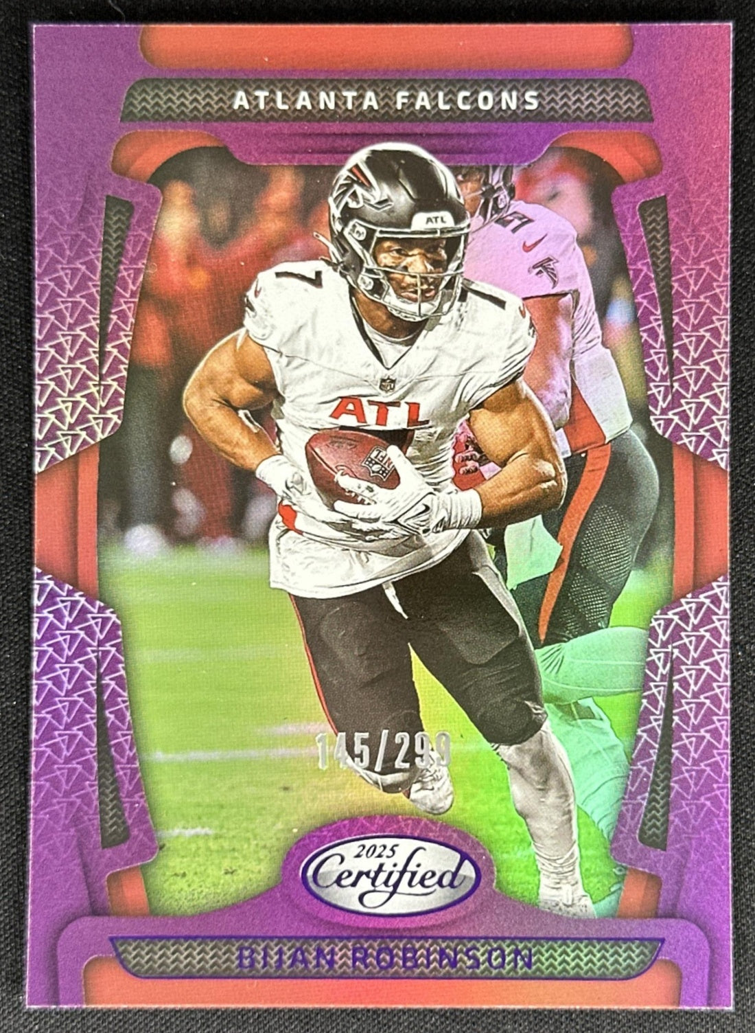 Bijan Robinson 2025 Panini Certified Mirror Purple /299 Falcons