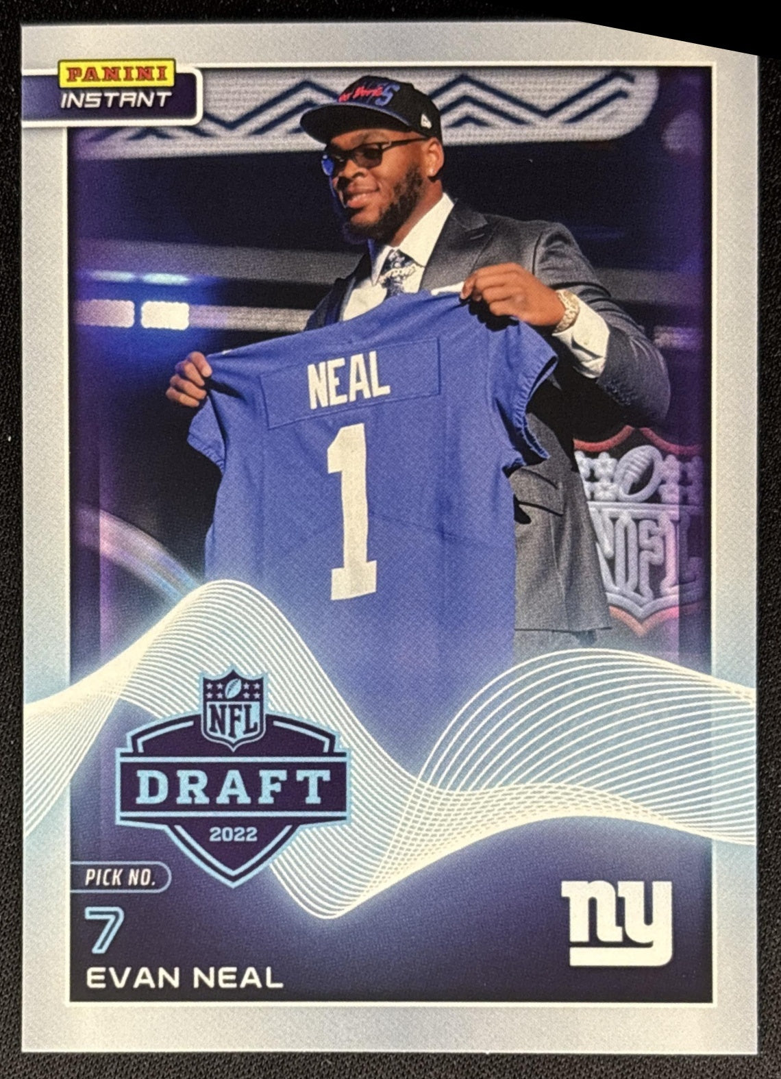 Evan Neal 2022 Panini Instant NFL Draft Night Giants Sports Trading Cards
