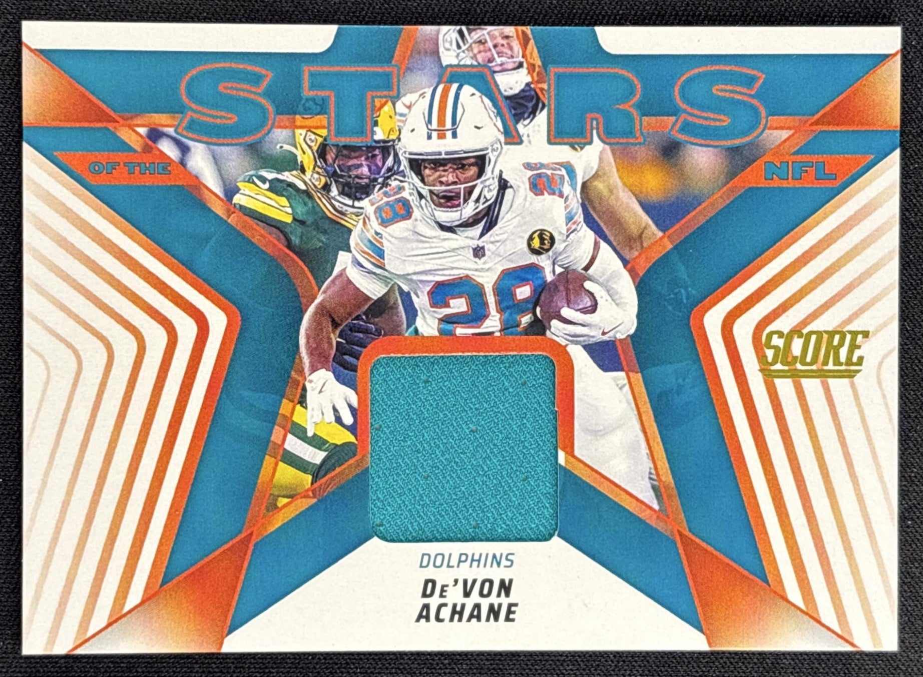 De'Von Achane 2025 Panini Score Stars of the NFL Jersey Dolphins