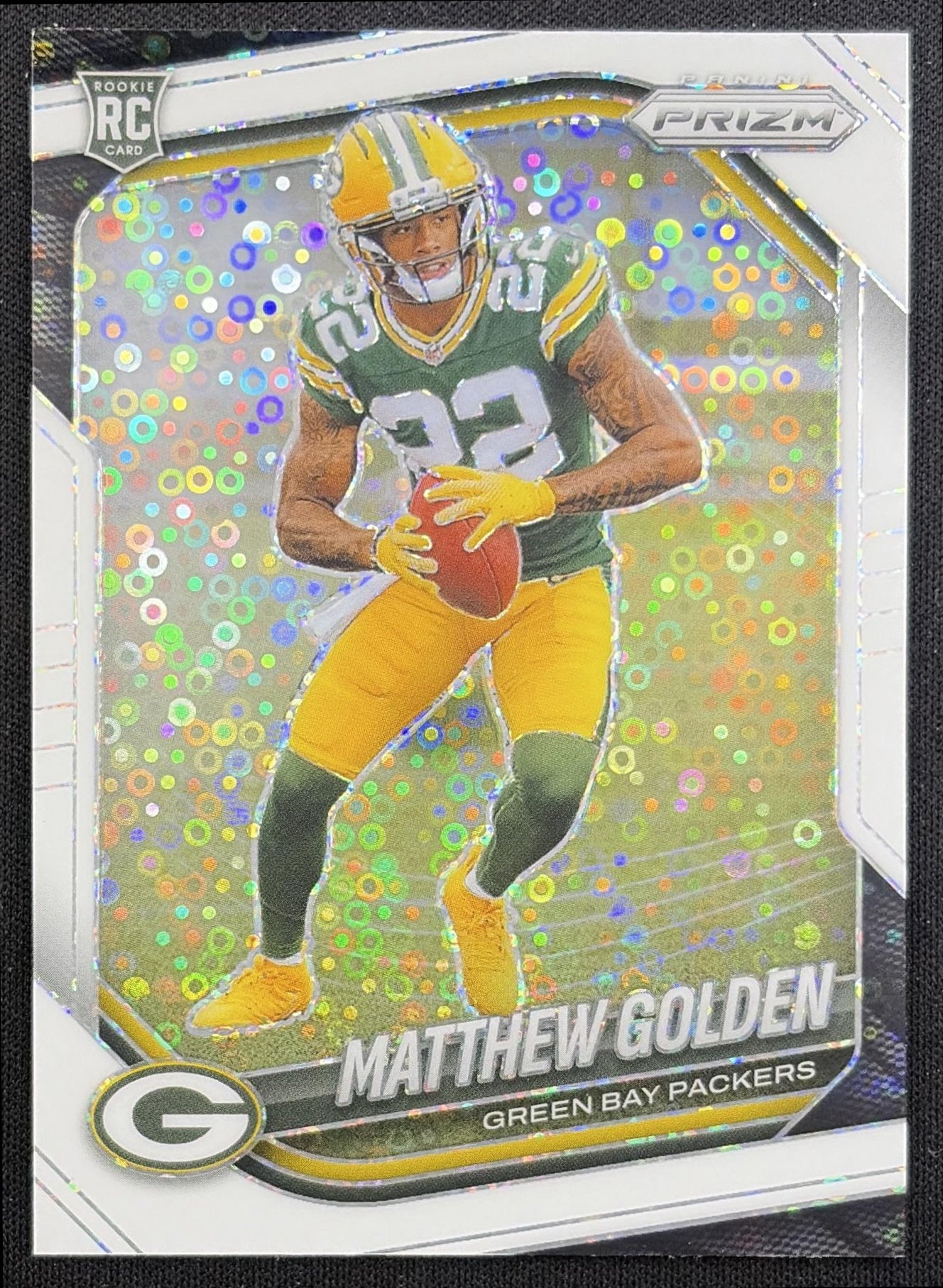 Matthew Golden 2025 Panini Prizm White Disco Packers Green Bay Packers