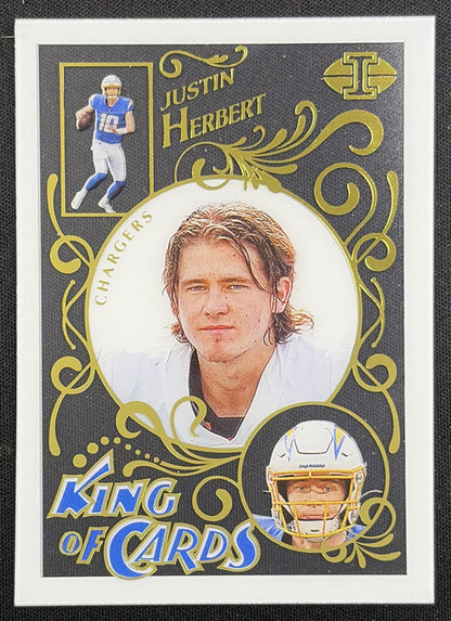 Justin Herbert 2021 Panini Illusions King of Cards Chargers