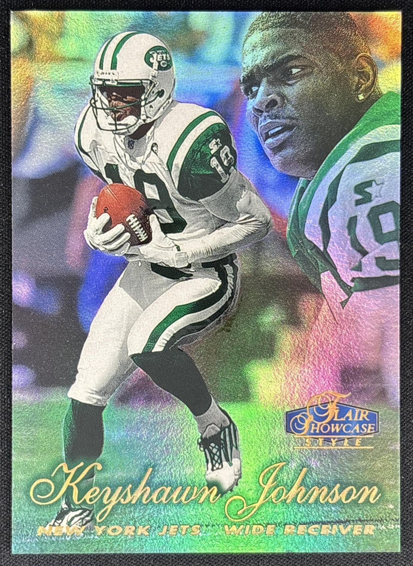 Keyshawn Johnson 1998 Fleer Flair Showcase Row 2 Style Jets
