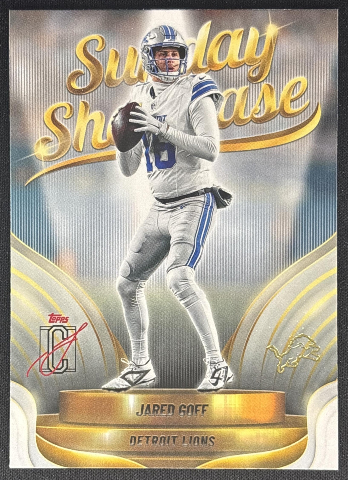 Jared Goff 2025 Topps Signature Class Sunday Showcase Lions front
