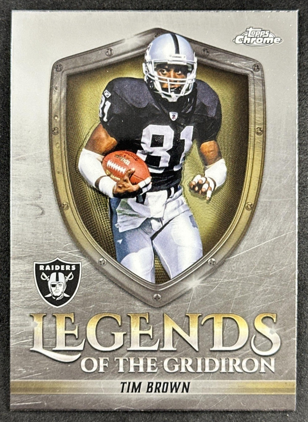 Tim Brown 2025 Topps Chrome Legends of the Gridiron Raiders Sports Trading Cards