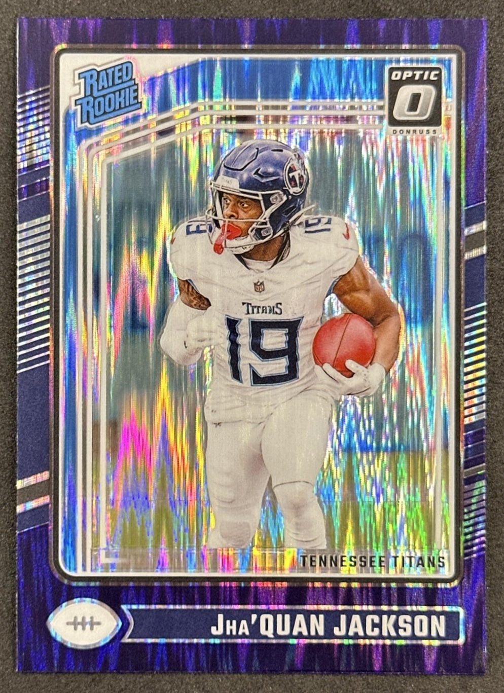 Jha'Quan Jackson 2024 Panini Donruss Optic Purple Shock Titans