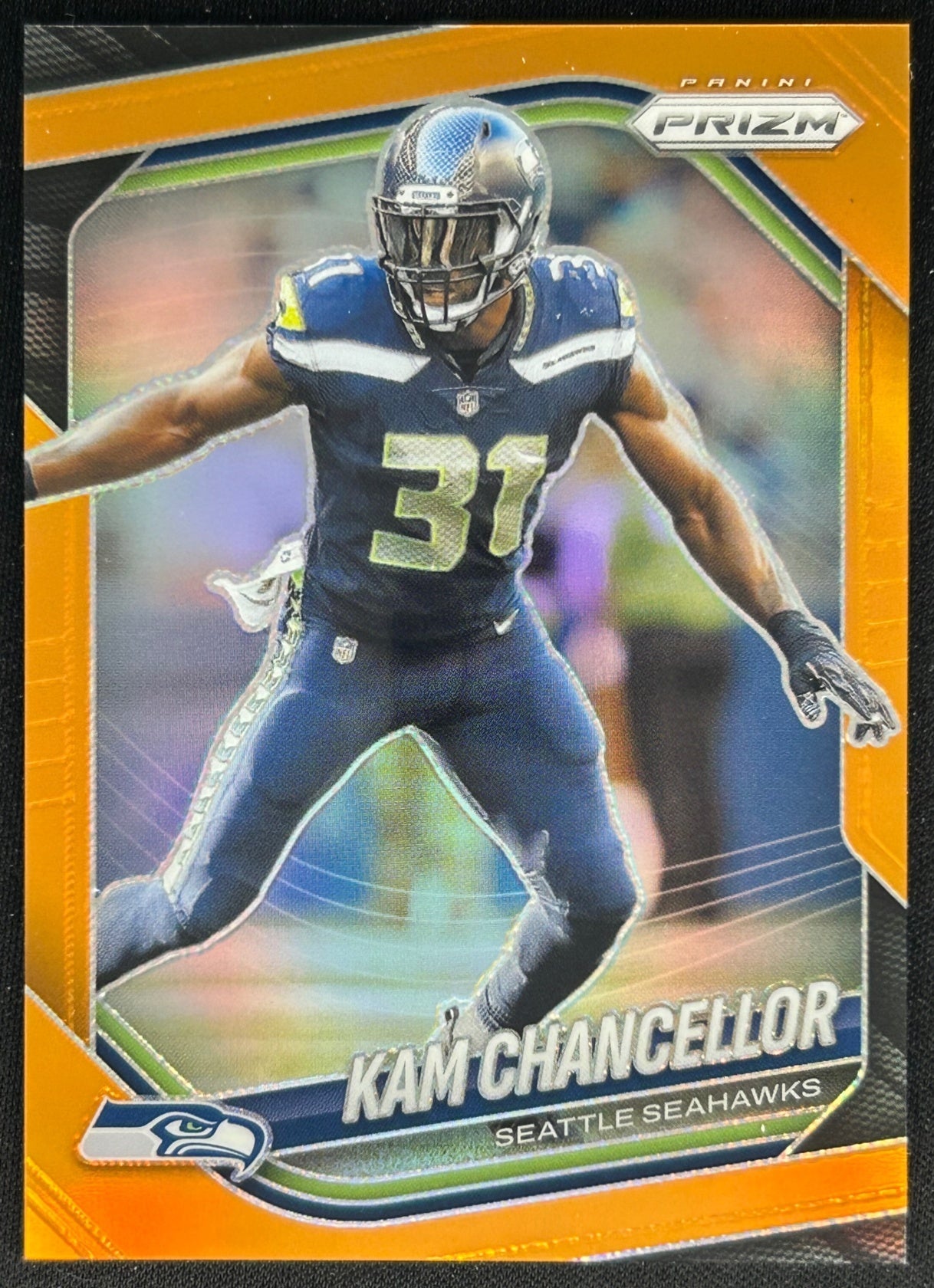 Kam Chancellor 2025 Panini Prizm Orange /249 Seahawks Sports Trading Cards