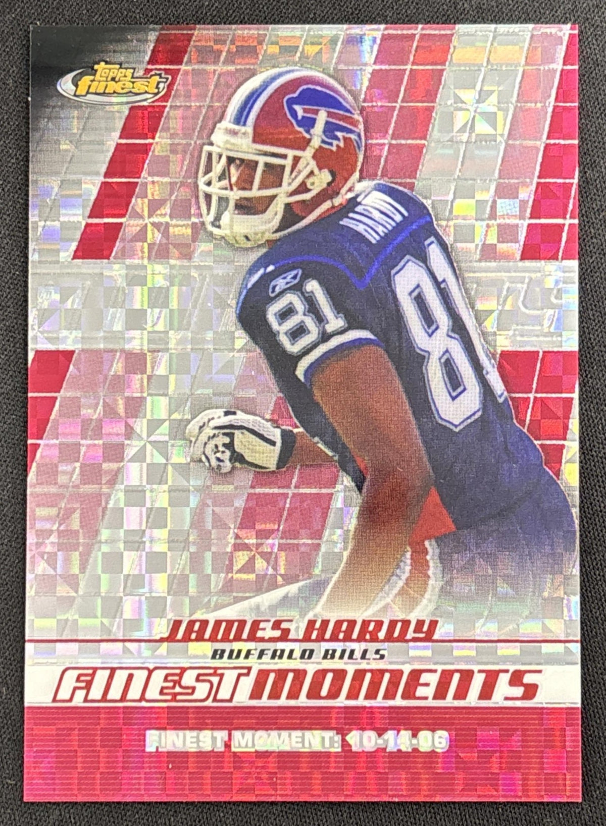 James Hardy 2008 Topps Finest Moments Xfractors /25 Bills Sports Trading Card