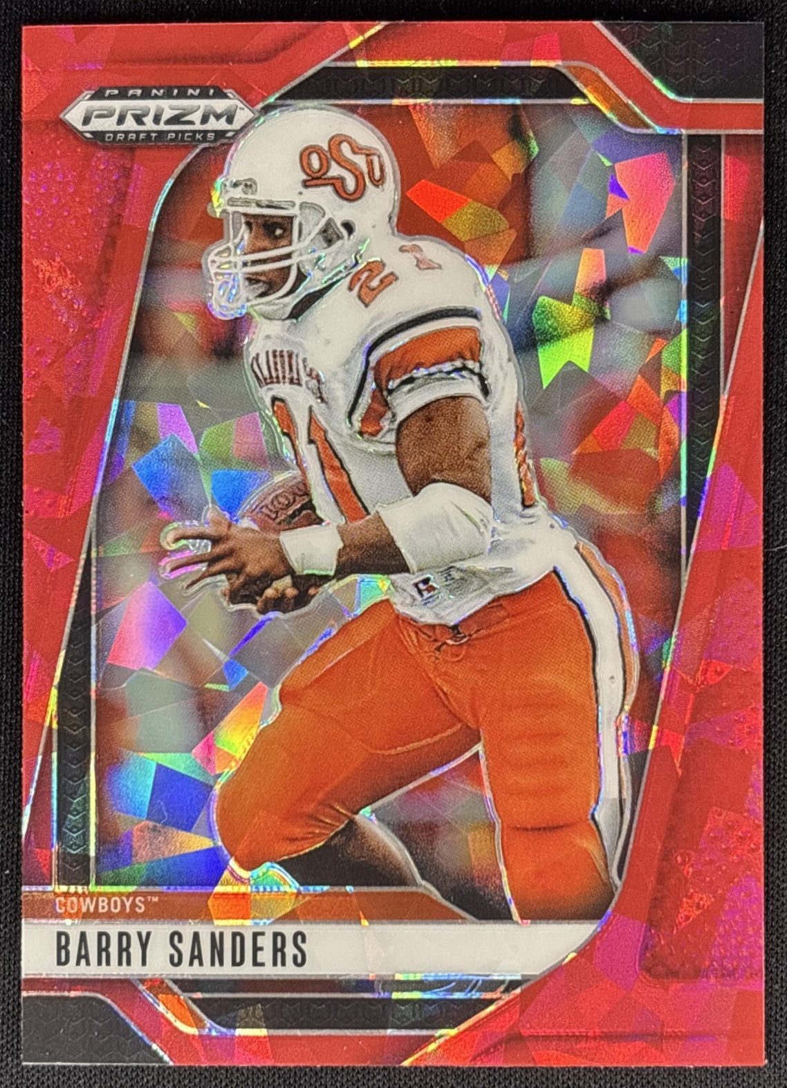 Barry Sanders 2025 Panini Prizm Draft Picks Red Ice Cowboys Lions Sports Trading Cards