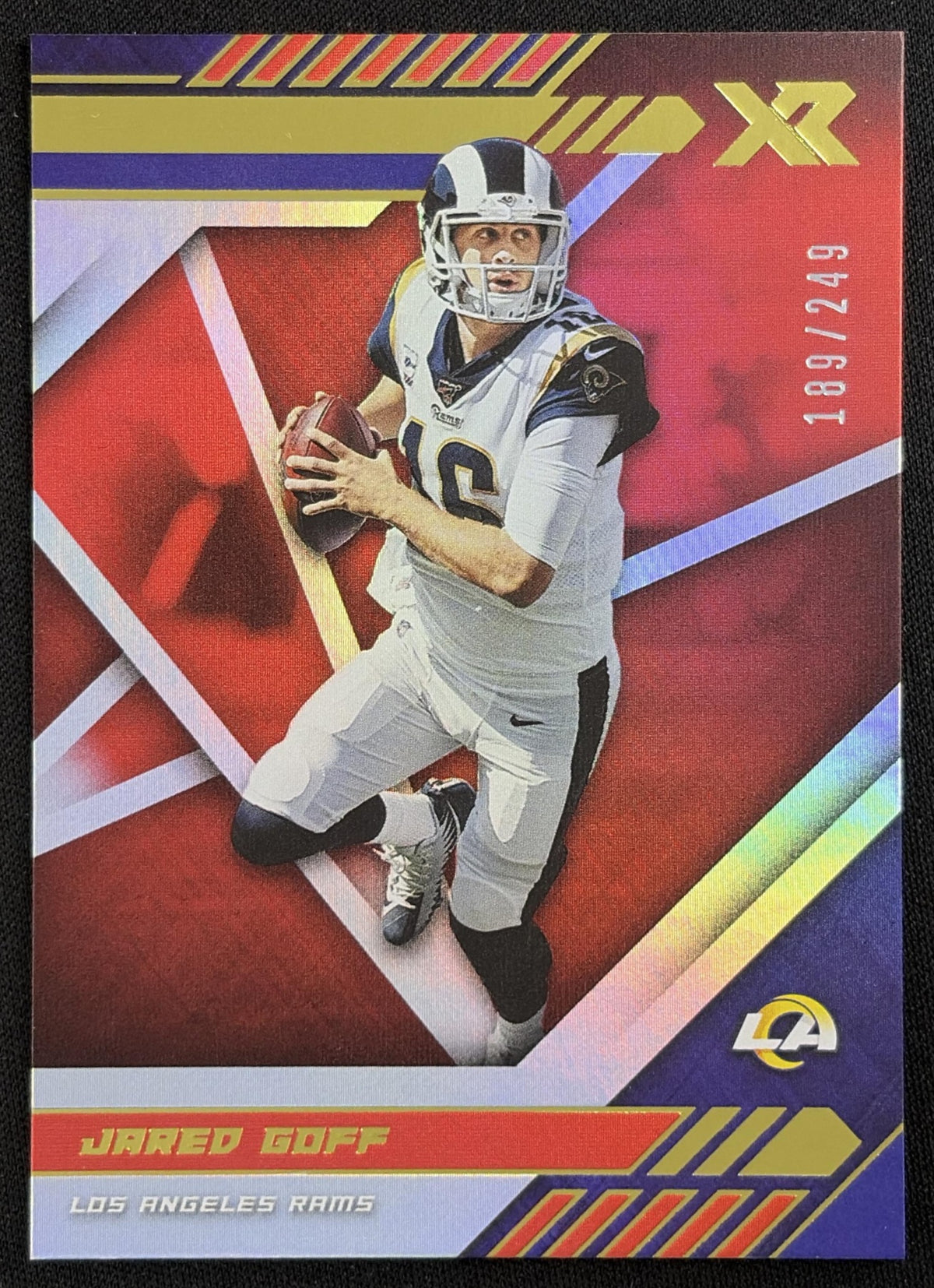 Jared Goff 2020 Panini XR Red /249 Rams