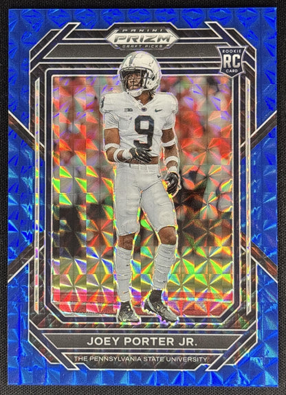 Joey Porter Jr. 2023 Prizm Draft Picks Prizms Blue Finite /89 Nittany Lions Default Title Sports Trading Cards