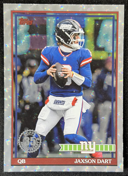 Jaxson Dart 2026 Topps 1991 Crackle Foil Giants front