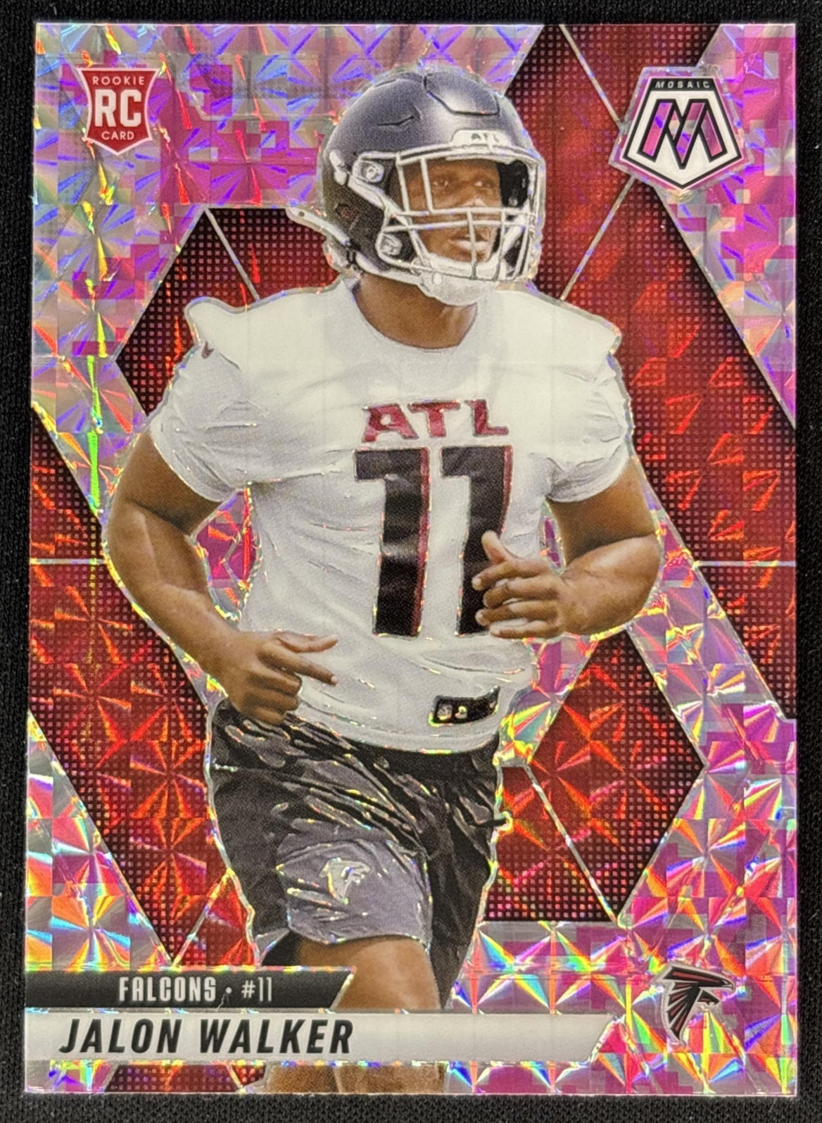 Jalon Walker 2025 Panini Mosaic Rookies Camo Pink Prizm Falcons