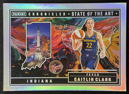 Caitlin Clark 2025 Panini Chronicled State of the Art Red Holo Fever 86