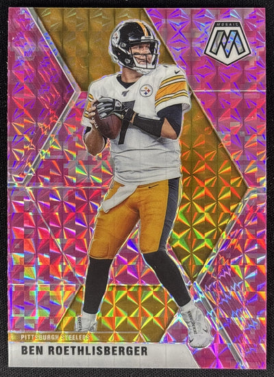 Ben Roethlisberger 2020 Panini Mosaic Prizm Camo Pink Steelers Sports Trading Cards