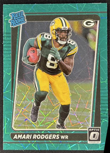 Amari Rodgers 2021 Panini Donruss Optic Teal Velocity Packers