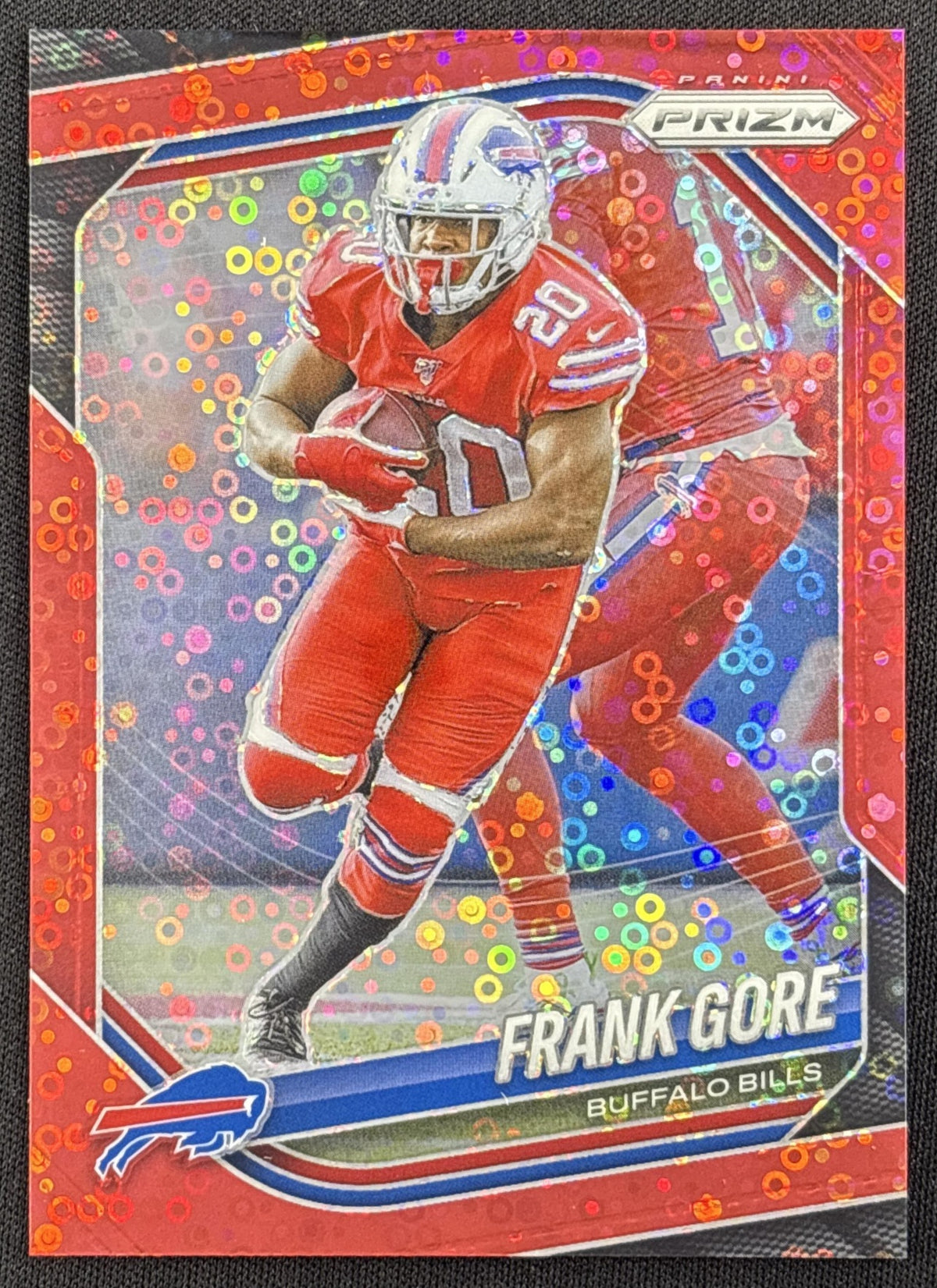 Frank Gore 2025 Panini Prizm No Huddle Red /99 Bills