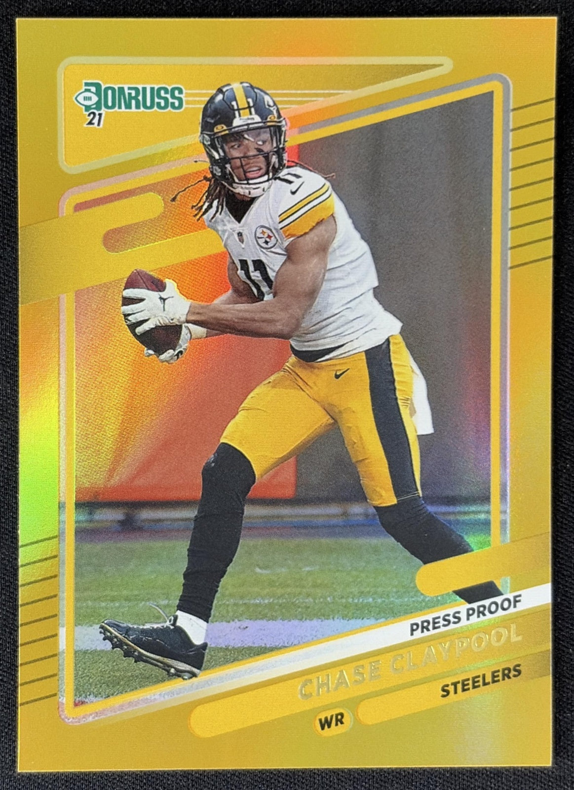 Chase Claypool 2021 Panini Donruss Press Proof Premium Steelers Sports Trading Card