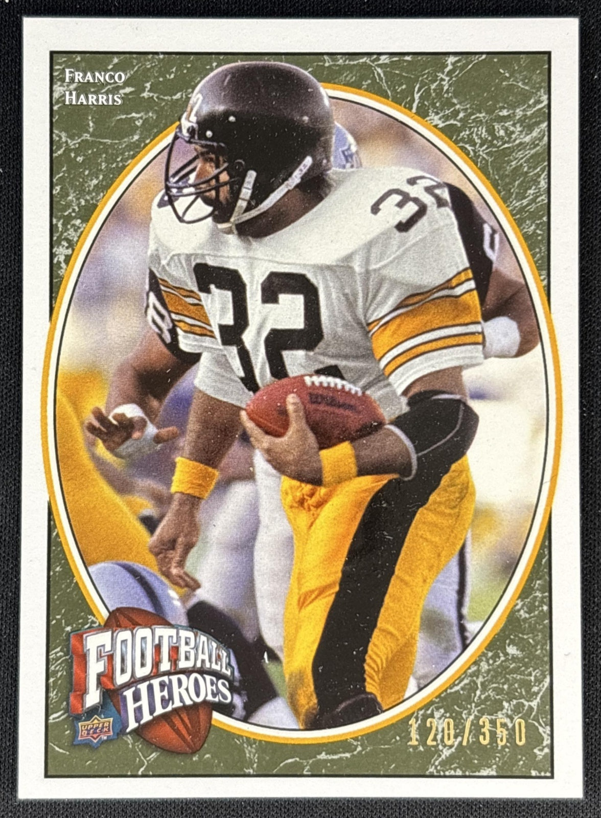 Franco Harris 2008 Upper Deck Heroes Green /350 Steelers front