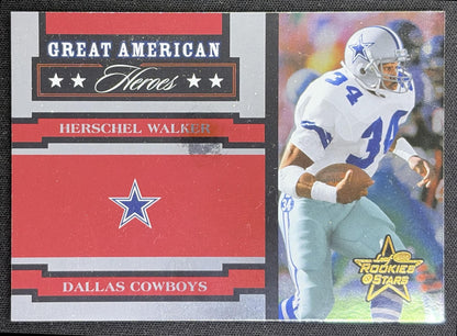 Herschel Walker 2005 Leaf Rookies & Stars Great American Heroes Red /1250 Cowboys
