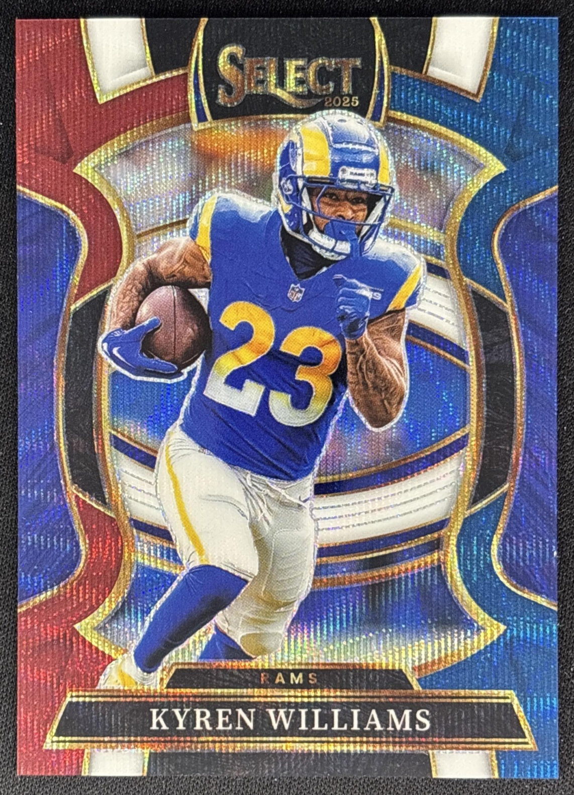 Kyren Williams 2025 Panini Select Concourse Tri-Color Prizm /399 Rams front