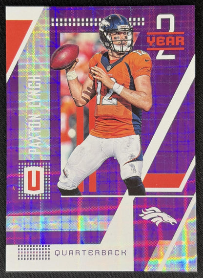 Paxton Lynch 2017 Panini Unparalleled Year 2 Purple /49 Broncos front