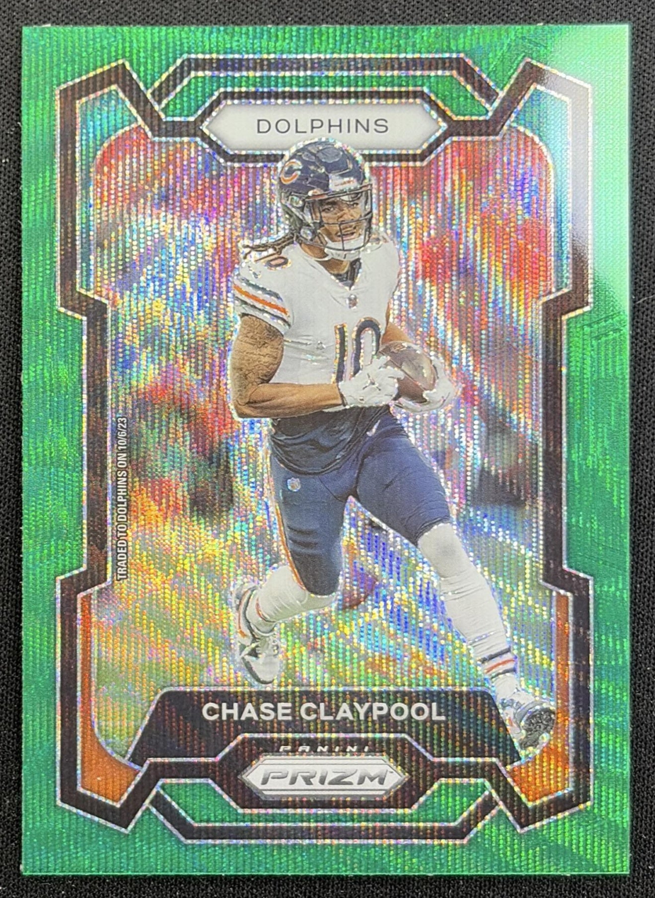 Chase Claypool 2023 Panini Prizm Green Wave Dolphins
