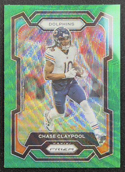 Chase Claypool 2023 Panini Prizm Green Wave Dolphins
