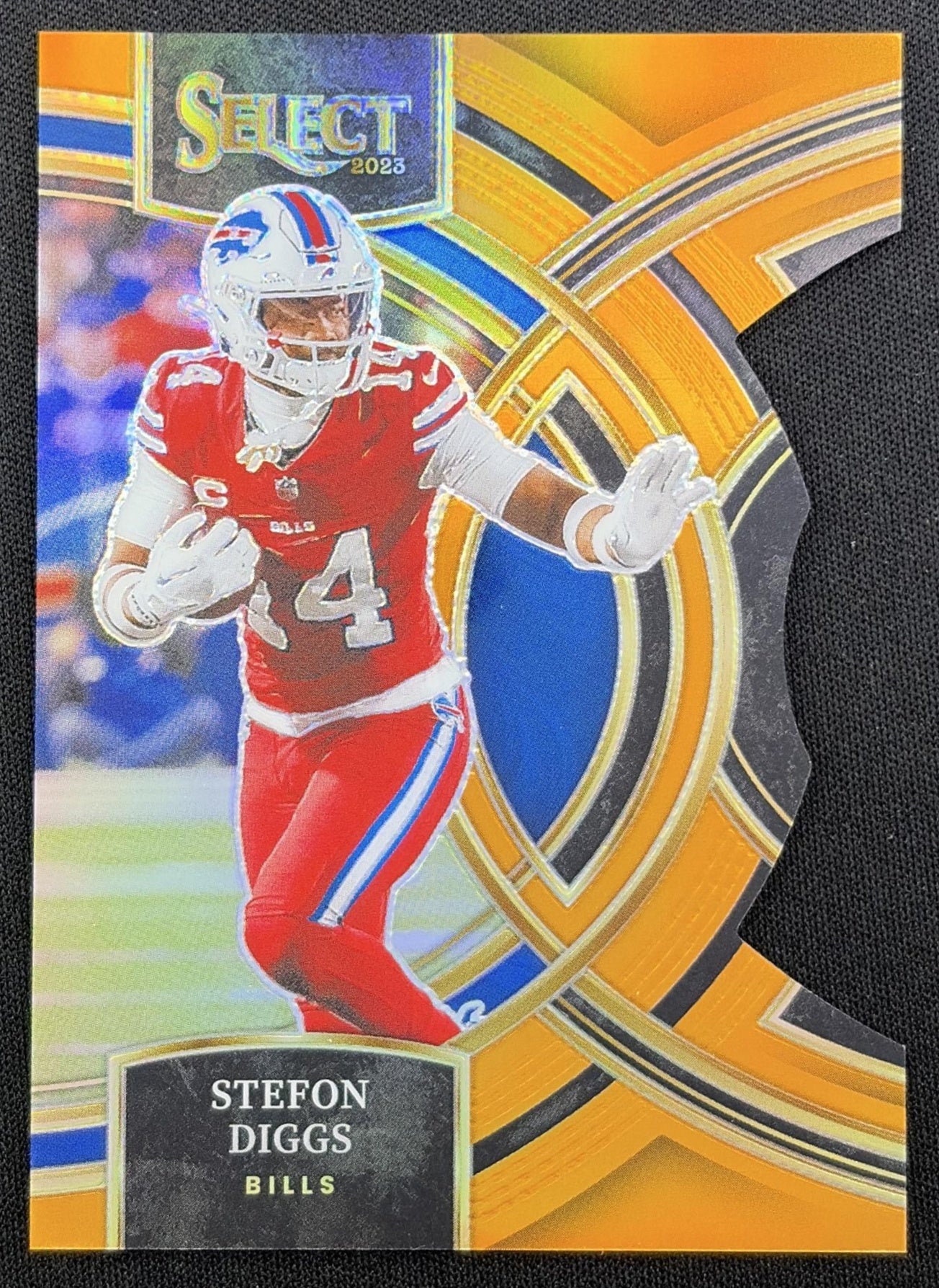 Stefon Diggs 2023 Panini Select Orange Prizms Die Cut /399 Bills