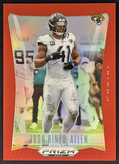 Josh Hines-Allen 2024 Panini Prizm Deca Red /199 Jaguars Sports Trading Cards