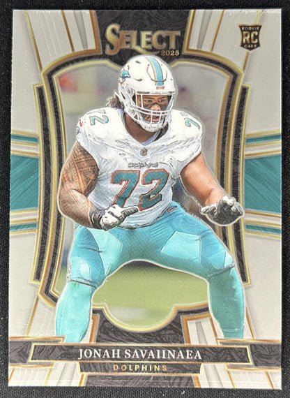 Jonah Savaiinaea 2025 Panini Select Premier Level Dolphins front
