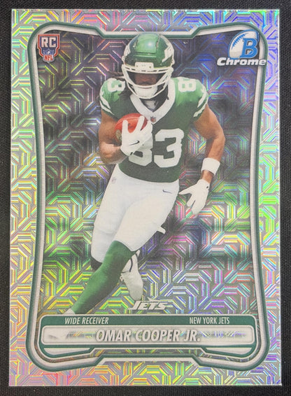 Omar Cooper Jr. 2026 Bowman Chrome NFL Mojo Refractor Jets New York Jets Sports Trading Card