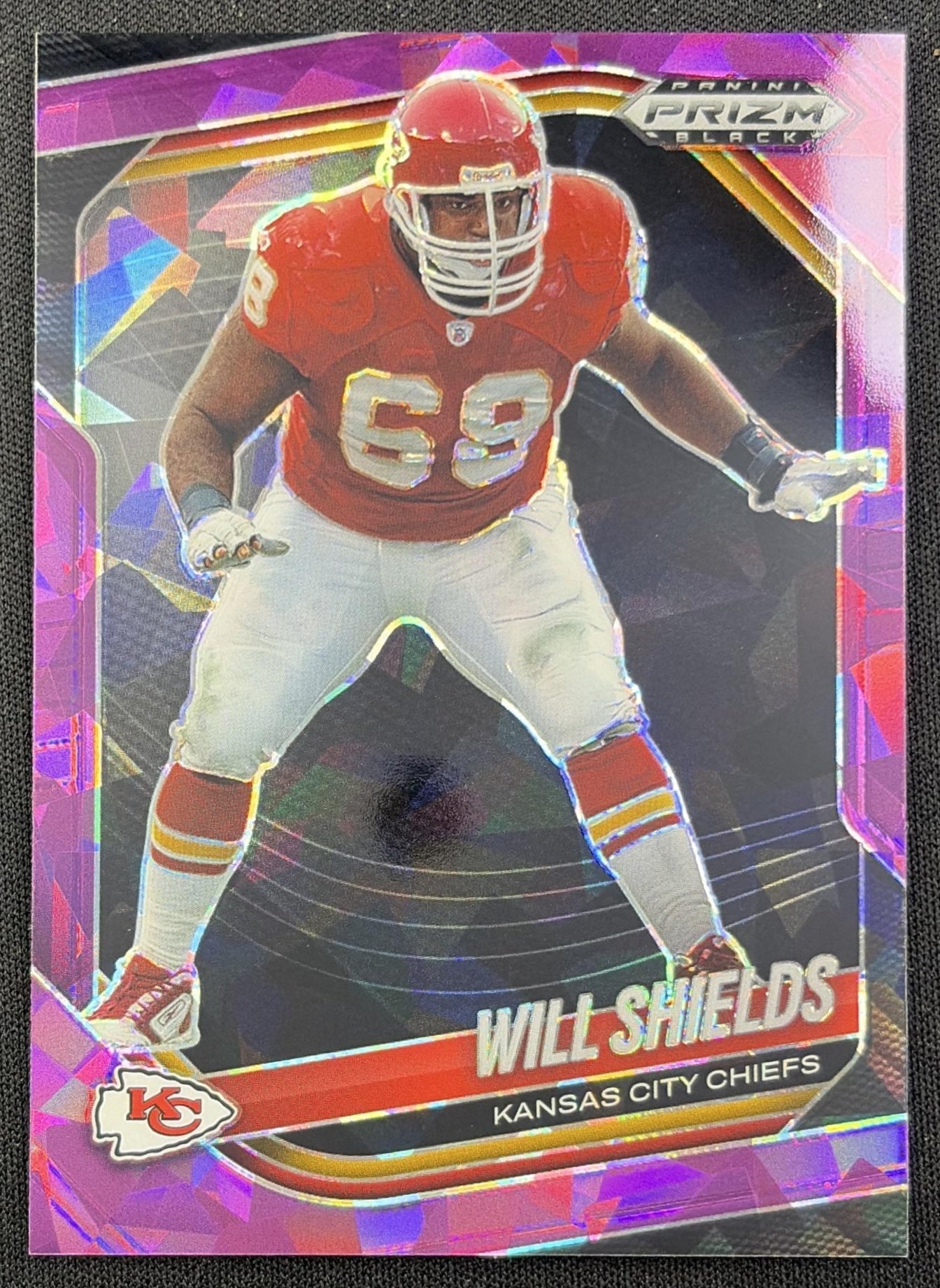 Will Shields 2025 Panini Prizm Black Purple Ice /149 Chiefs