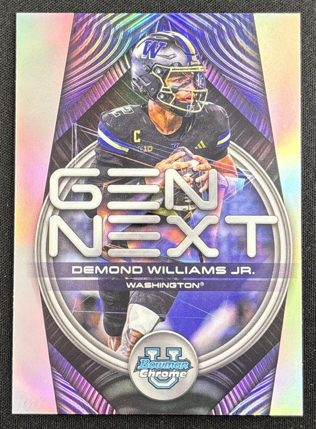 Demond Williams Jr. 2026 Bowman Gen Next Refractor Commanders Redskins Huskies