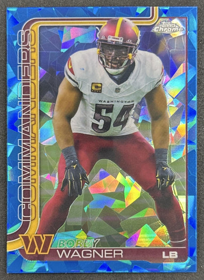 Bobby Wagner 2025 Topps Chrome Sapphire Commanders Sports Trading Card