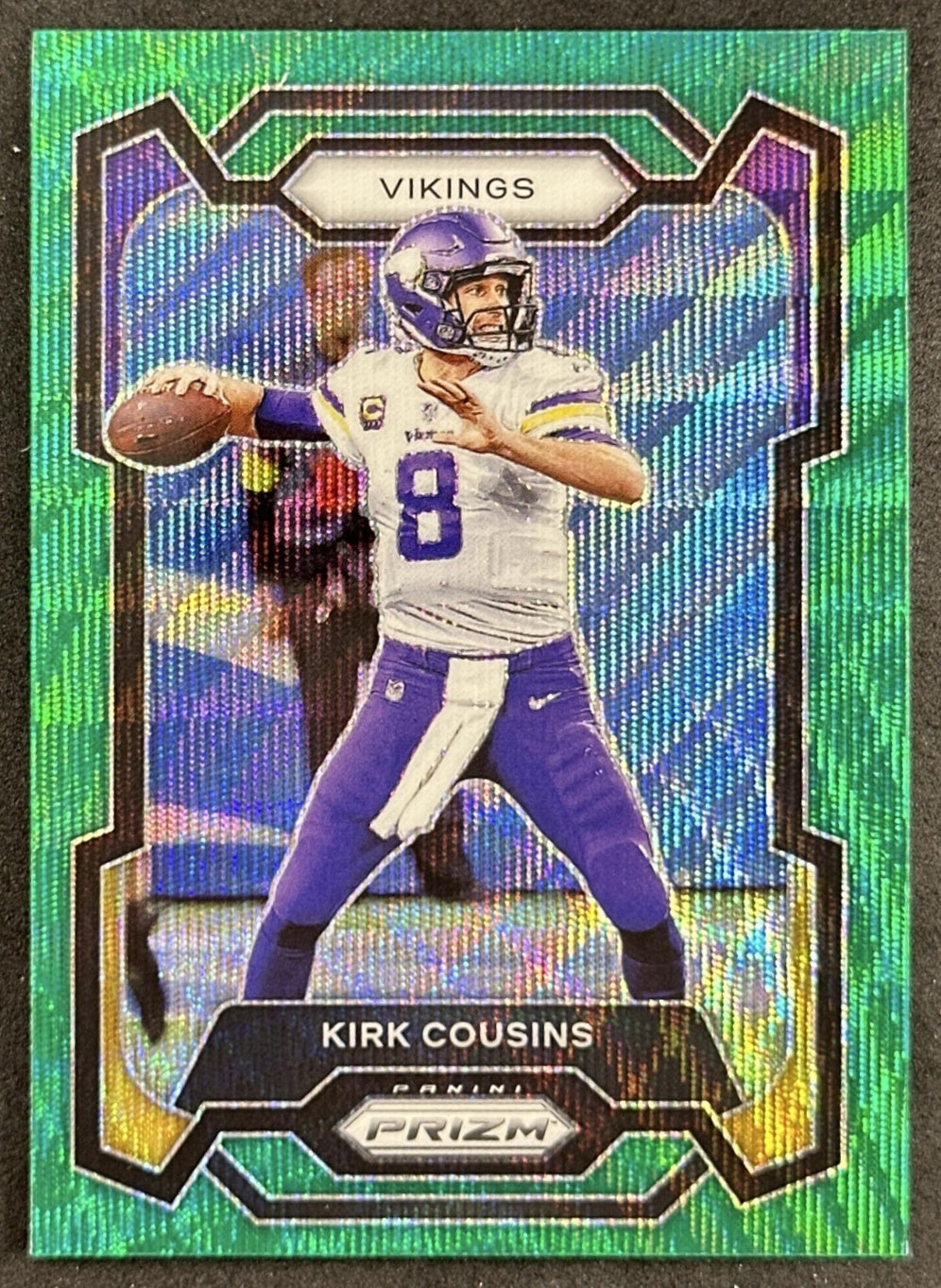 Kirk Cousins 2023 Panini Prizm Green Wave Vikings Sports Trading Cards