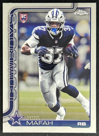Phil Mafah 2025 Topps Chrome Rookie Cowboys Sports Trading Cards
