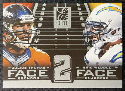 Eric Weddle Julius Thomas 2014 Panini Elite Face 2 Silver - Front