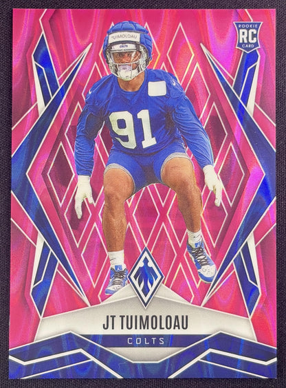 JT Tuimoloau 2025 Panini Phoenix Pink Seismic Prizm /75 Colts Indianapolis Colts