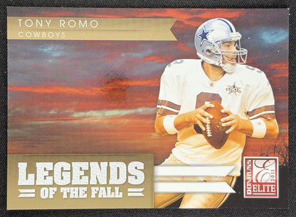 Tony Romo 2011 Panini Donruss Elite Legends of the Fall Gold /999 Cowboys