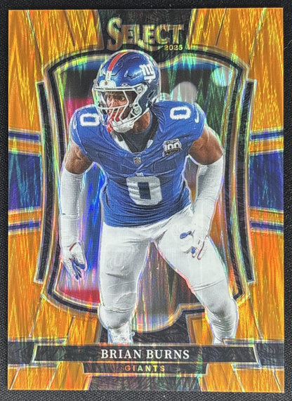 Brian Burns 2024 Panini Select Club Orange Prizm Shock /399 Giants