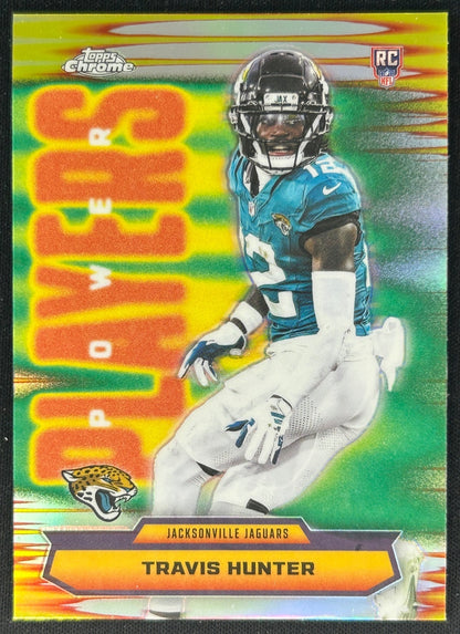 Travis Hunter 2025 Topps Chrome Power Players Refractor Jaguars Sports Trading Cards