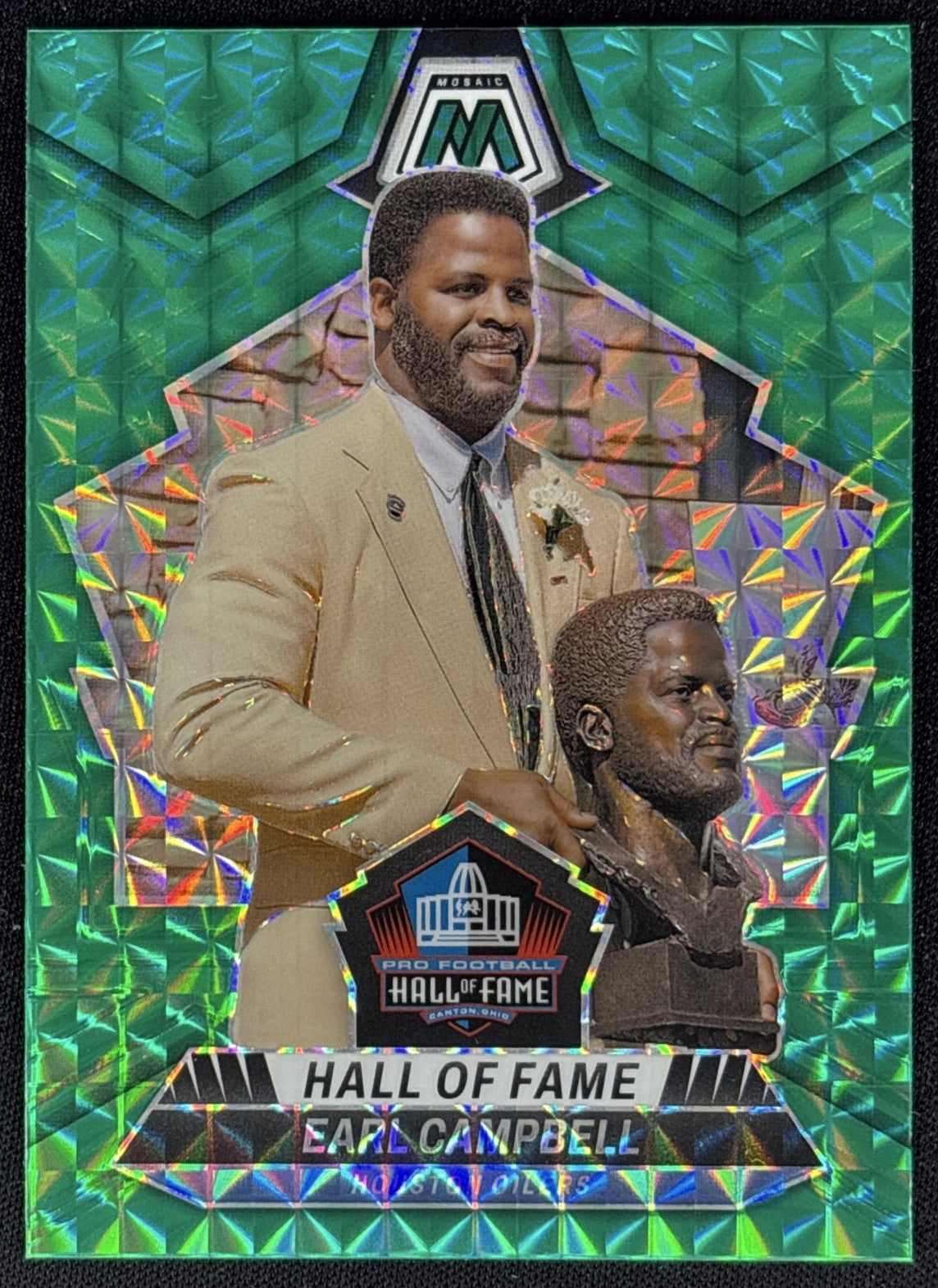 Earl Campbell 2024 Panini Mosaic Green Prizm Default Title Sports Trading Cards