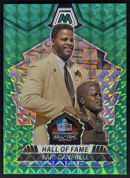 Earl Campbell 2024 Panini Mosaic Green Prizm Default Title Sports Trading Cards