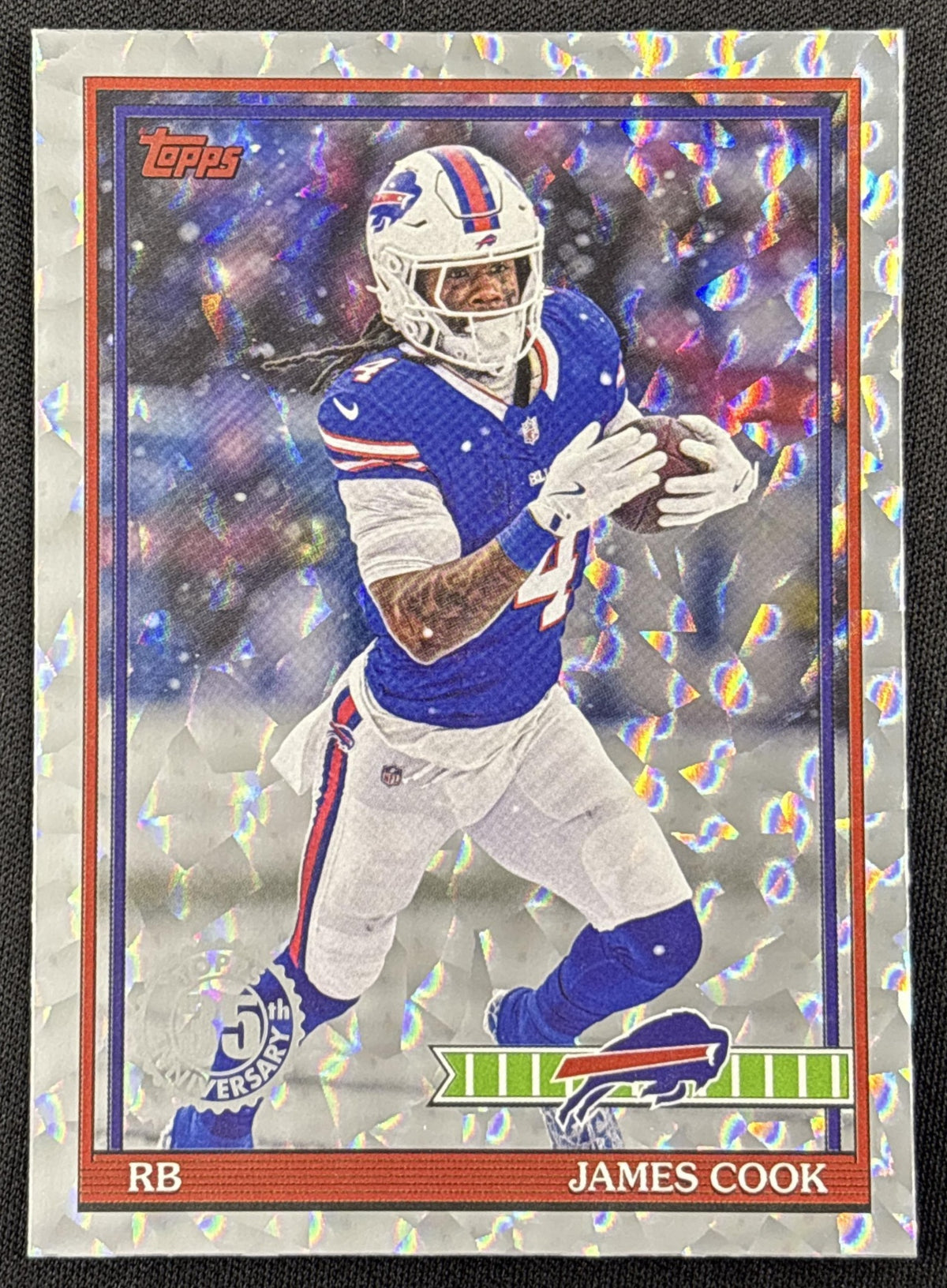 James Cook 2026 Topps 1991 Crackle Foil Bills