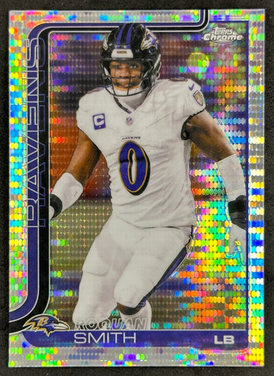 Roquan Smith 2025 Topps Chrome Pulsar Refractor Ravens Sports Trading Cards