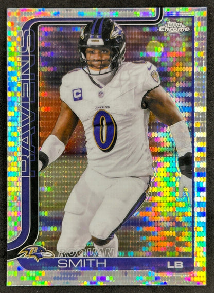 Roquan Smith 2025 Topps Chrome Pulsar Refractor Ravens Sports Trading Cards