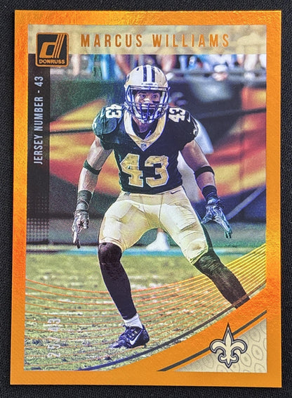 Marcus Williams 2018 Panini Donruss Jersey Number /43 Saints Default Title Sports Trading Card