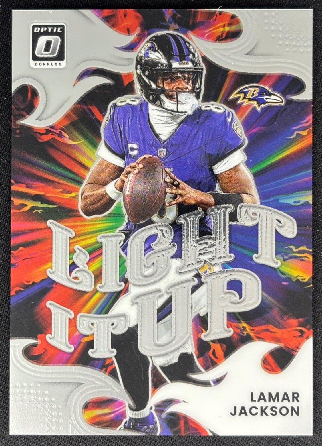 Lamar Jackson 2025 Panini Donruss Optic Light It Up Ravens Sports Trading Cards