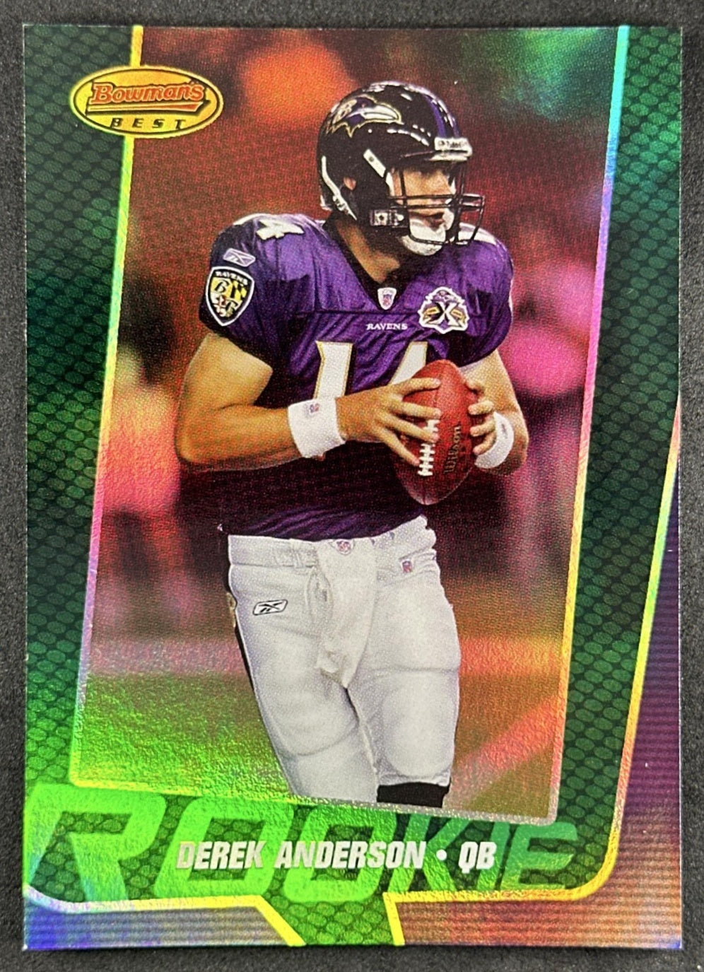 Derek Anderson 2005 Bowman's Best Green /799 Ravens Sports Trading Cards