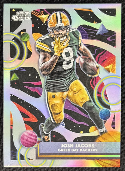 Josh Jacobs 2025 Topps Cosmic Chrome Refractor Packers